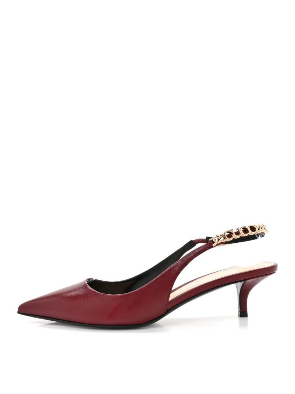 NEW Malaga Kid Nappa Charlotte Signoria 35mm Slingback Pumps 37.5 Rosso Ancora